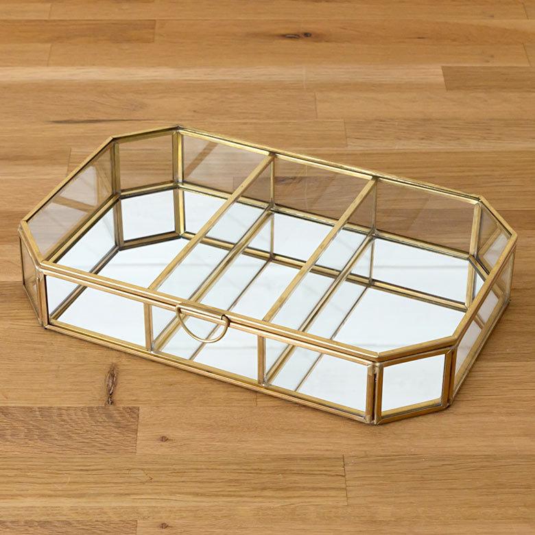 ガラス 真鍮 フタ付きジュエリーケース 63220 |  | 01