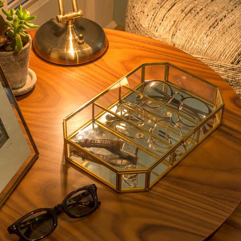 ガラス 真鍮 フタ付きジュエリーケース 63220 |  | 10