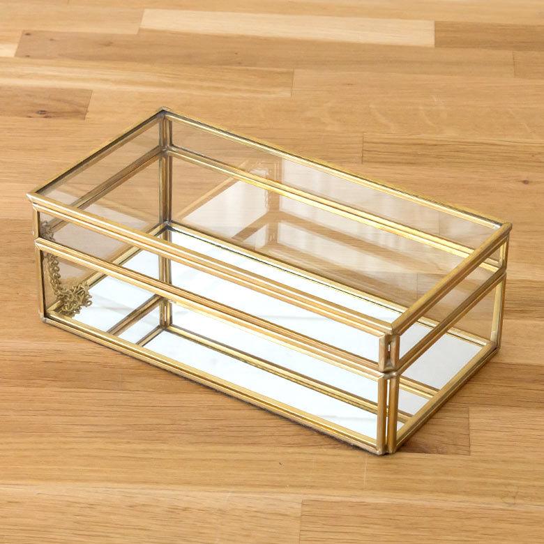 ガラス 真鍮 ストッパー付き収納 ケース 63240 |  | 01