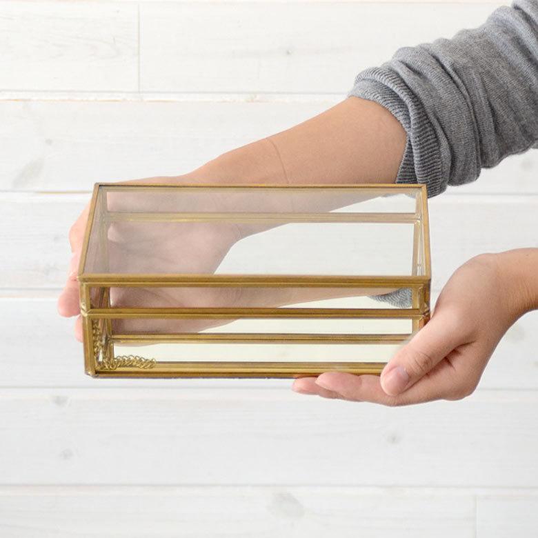 ガラス 真鍮 ストッパー付き収納 ケース 63240 |  | 02