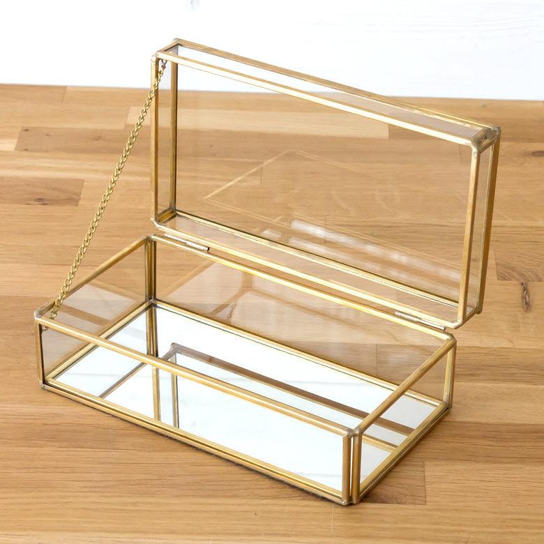 ガラス 真鍮 ストッパー付き収納 ケース 63240 |  | 04