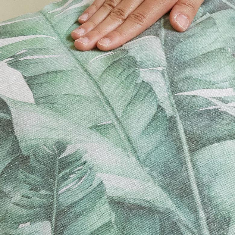 メール便対応 クッションカバー バナナリーフ柄 45×45cm 正方形 綿混