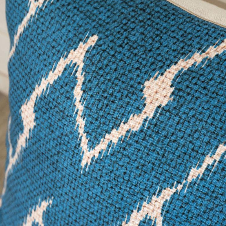 メール便対応 クッションカバー 幾何柄 プリント ブルー 約45×45cm 正方形 6654 |  | 08