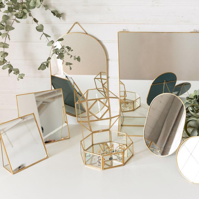 壁掛けミラー オーバル 真鍮フレーム ゴールド 66714 |  | 06