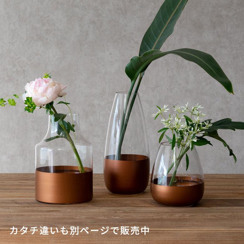 花瓶 フラワー ベース 高さ22cm ボトル ツートンカラー クリア 透明 花びん 花器  ガラス 丸 円柱 生花 グリーン おしゃれ 北欧 リゾート アジアン 雑貨 66898 |  | 10