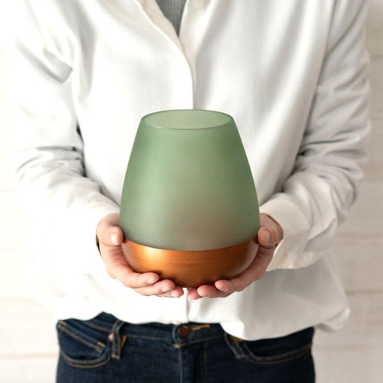 花瓶 フラワーベース 高さ15.5cm コクーン ショートタイプ ツートンカラー 66899 | ブランド登録なし | 06