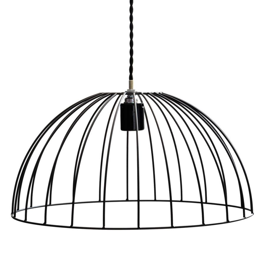 ワイヤー ランプシェード led E26 レトロ ドーム ブラック 66902