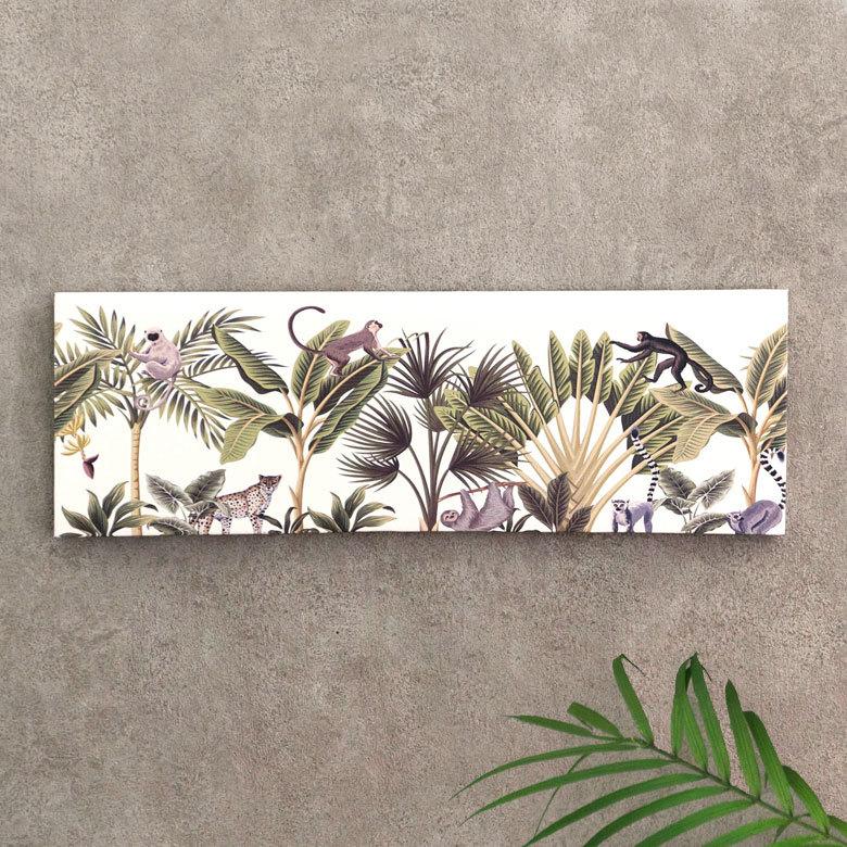 驚きの値段で アートパネル ボタニカル 動物 植物 ヤシの木 イラスト アートフレーム 約46 15cm Columbiatools Com