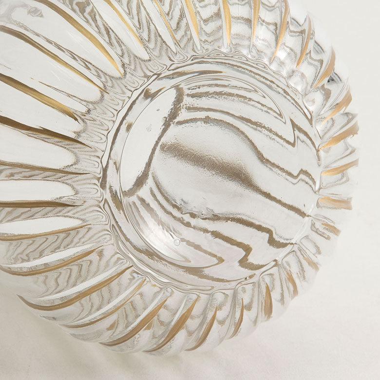 フラワーベース クリア ガラス 花瓶 Sサイズ 約 W 13cm D 13cm H 16cm マット アンティーク ゴールド 66983 |  | 15