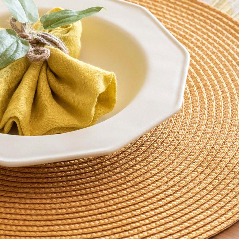 ランチョンマット ラウンド 1枚 プレース プレイス マット W 38cm D