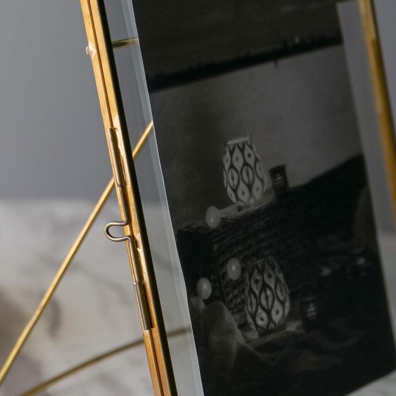 フォトフレーム 2L判 縦置き ガラスと真鍮 ガラスケース アクセサリー収納 67051 |  | 03