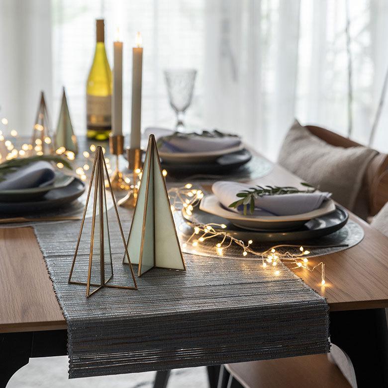 クリスマスツリー オブジェ デコレーション ガラスと真鍮 Lサイズ 約W10×D10×H20cm 67064 |  | 13