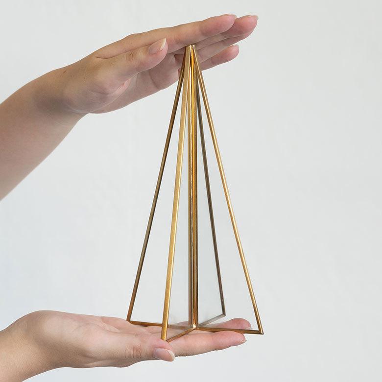 クリスマスツリー オブジェ デコレーション ガラスと真鍮 Lサイズ 約W10×D10×H20cm 67064 |  | 16