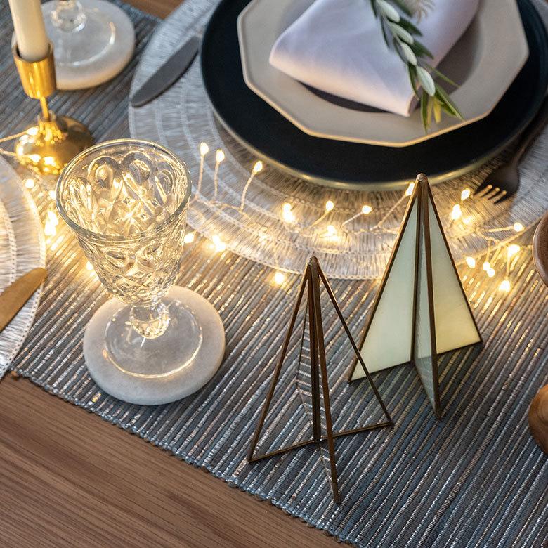 クリスマスツリー オブジェ デコレーション ガラスと真鍮 Lサイズ 約W10×D10×H20cm 67064 |  | 06