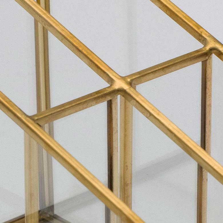 ブラシ スタンド コスメ ガラス 真鍮 5分割 収納 ボックス メイク アクセサリー アンティーク 風 ディスプレイ おしゃれ 北欧  雑貨 インテリア アジアン 67070 | ブランド登録なし | 17