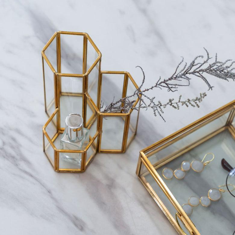 ブラシ スタンド コスメ 収納  ガラス 真鍮 メイク ケース 鉛筆 ペン 立て ボックス 小物 入れ ディスプレイ おしゃれ 北欧  雑貨 インテリア アジアン 67071 | ブランド登録なし | 11