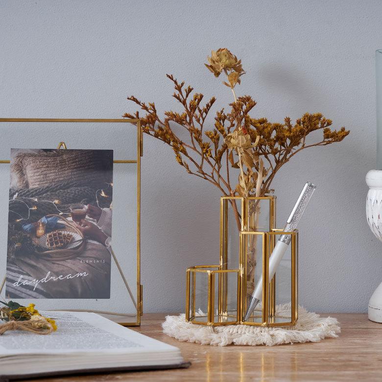 ブラシ スタンド コスメ 収納  ガラス 真鍮 メイク ケース 鉛筆 ペン 立て ボックス 小物 入れ ディスプレイ おしゃれ 北欧  雑貨 インテリア アジアン 67071 | ブランド登録なし | 12