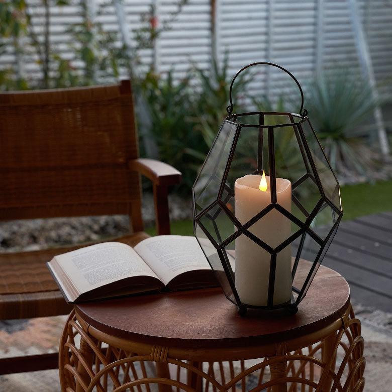 インテリア ライト おしゃれ ガラス ケース 真鍮 ランプ ランタン 照明 デスク LED キャンドル ホルダー スタンド アンティーク 風 北欧 アジアン 雑貨 67073 | ブランド登録なし | 07