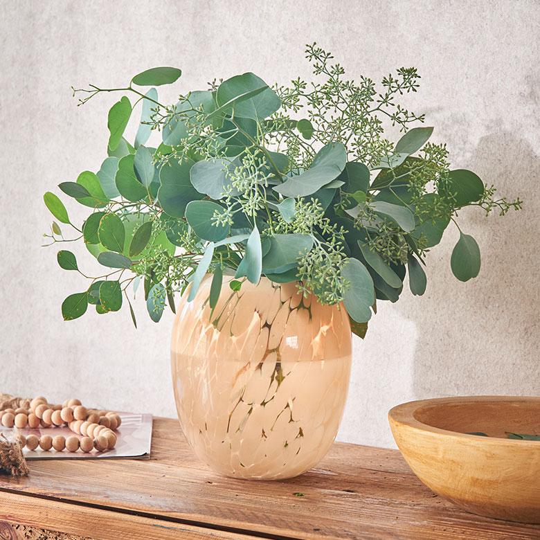 花瓶 フラワー ベース ガラス 半透過 ピンク  ベージュ ドット柄 おしゃれ インテリア 花びん 花器 壺型 生花 ドライ 北欧 韓国 アジアン 雑貨 67096 |  | 05