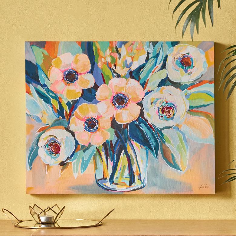 アート パネル フラワー 花 ブーケ キャンパス 50×40 植物 壁掛け