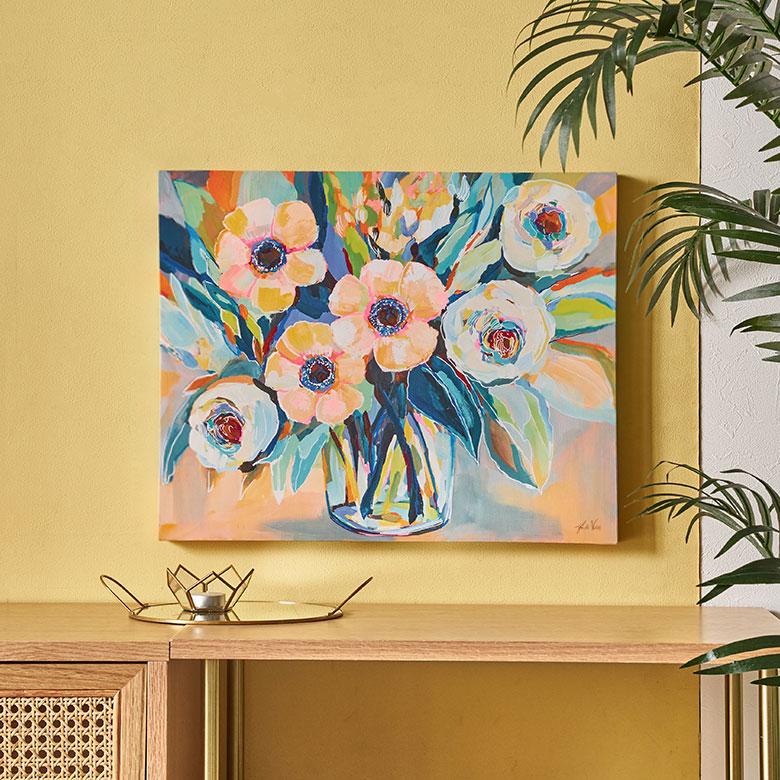 アート パネル フラワー 花 ブーケ キャンパス 50×40 植物 壁掛け