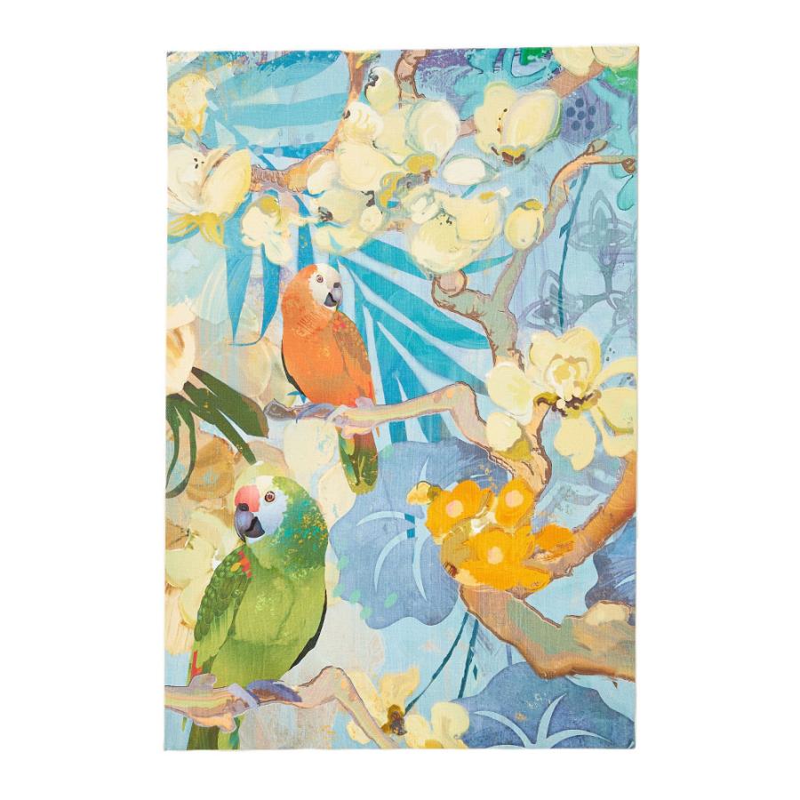 アート パネル インコ 鳥 フラワー 花 キャンパス 30×45 植物 壁掛け 