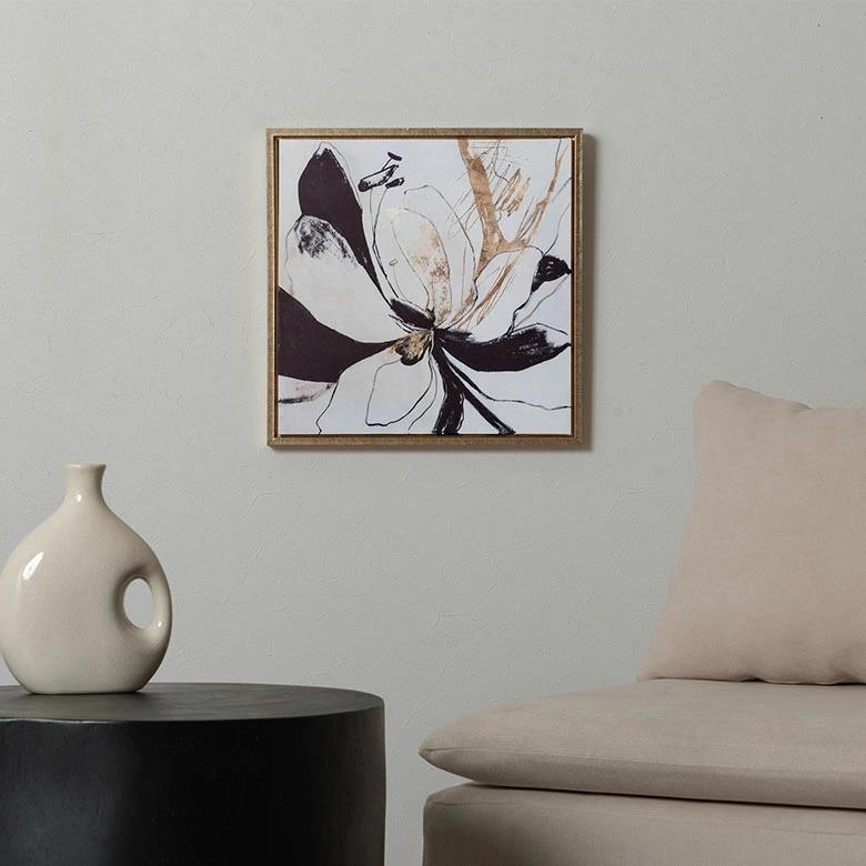 花の写真 フレーム付き アート インテリア　絵画 アート パネル フレーム付き フラワー 花 キャンパス 40cm×40cm 絵画