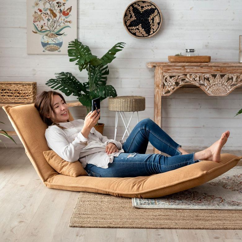 フロアソファ クッション付き 6段階 リクライニング 一人掛け コンパクト 70113 |  | 15