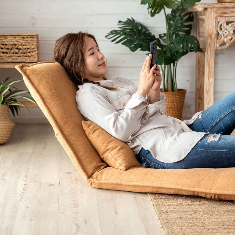 フロアソファ クッション付き 6段階 リクライニング 一人掛け コンパクト 70113 |  | 03