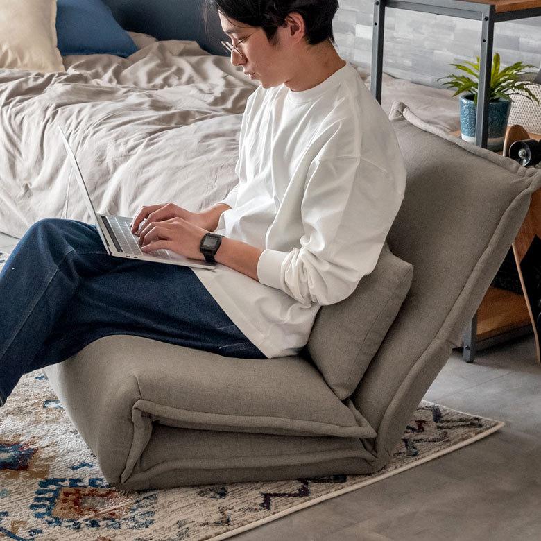 フロアソファ クッション付き 6段階 リクライニング 一人掛け コンパクト 70113 |  | 05