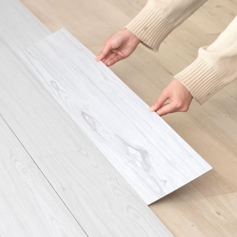 フロアタイル フロア タイル 接着剤付き 床材 貼るだけ シール 36枚 3畳 DIY 北欧 おしゃれ リゾート トイレ 玄関 浴室 オフィス アジアン インテリア 8407