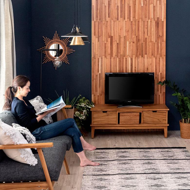 ウォールパネル 天然木 チェリーウッド ウッド タイル 壁用 ジョイント