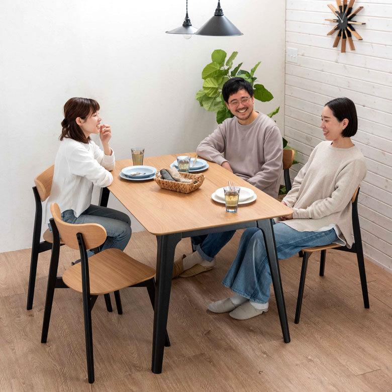 ダイニングテーブル リビングテーブル 木製 オーク 天然木 ウッド カフェ風 135cm幅 約 W 135 × D 80 H 75 8409｜asia-kobo｜14