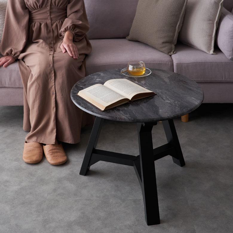 ローテーブル マーブル テーブル 天然木 センターテーブル Ｗ 60cm H 60cm D 45cm 84100 |  | 07