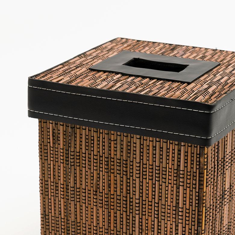 トイレットペーパーケース パームリディ 天然素材 約 W 15 × D 15 × H 15 cm ホルダー カバー ボックス ティッシュ ロール 収納 インテリア　四角形 8423 | ブランド登録なし | 12