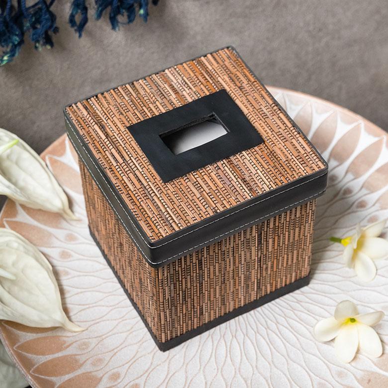 トイレットペーパーケース パームリディ 天然素材 約 W 15 × D 15 × H 15 cm ホルダー カバー ボックス ティッシュ ロール 収納 インテリア　四角形 8423 | ブランド登録なし | 06