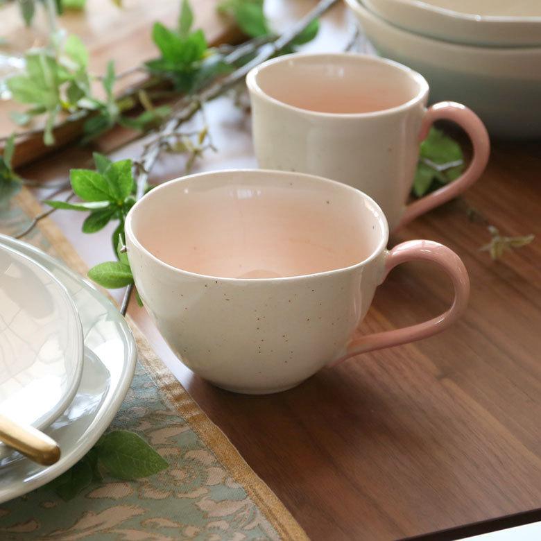 ティーカップ 陶器 ブルー ピンク グラデーション [90001-bl,90001-pk]【 広口 カップ 食器 コーヒーカップ カフェ バイカラー ナチュラル 】 |  | 05