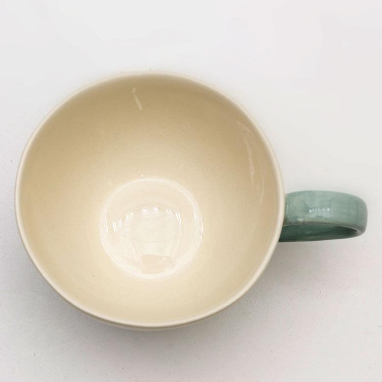 ティーカップ 陶器 ブルー ピンク グラデーション [90001-bl,90001-pk]【 広口 カップ 食器 コーヒーカップ カフェ バイカラー ナチュラル 】 |  | 07