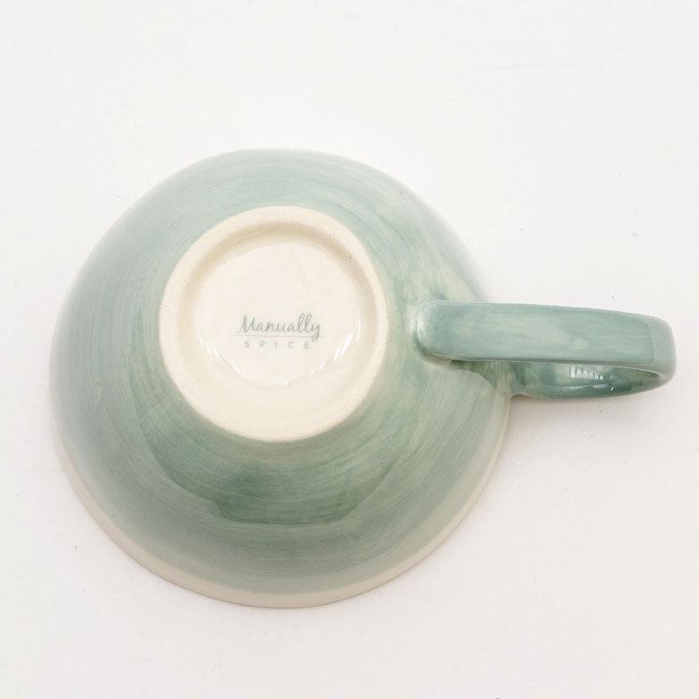 ティーカップ 陶器 ブルー ピンク グラデーション [90001-bl,90001-pk]【 広口 カップ 食器 コーヒーカップ カフェ バイカラー ナチュラル 】 |  | 09