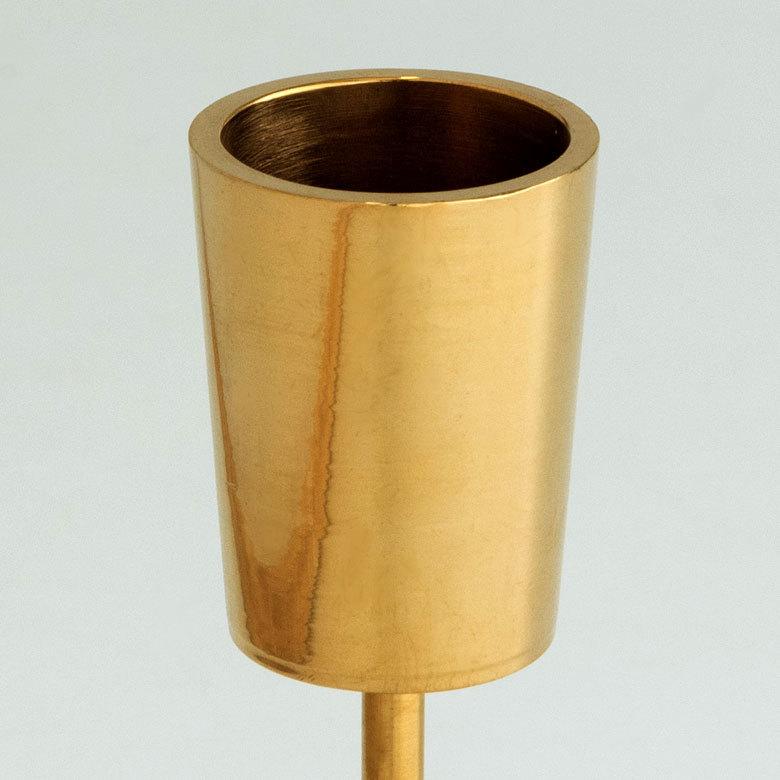 キャンドルホルダー キャンドルスタンド 真鍮 ゴールド 高さ 6cm 直径