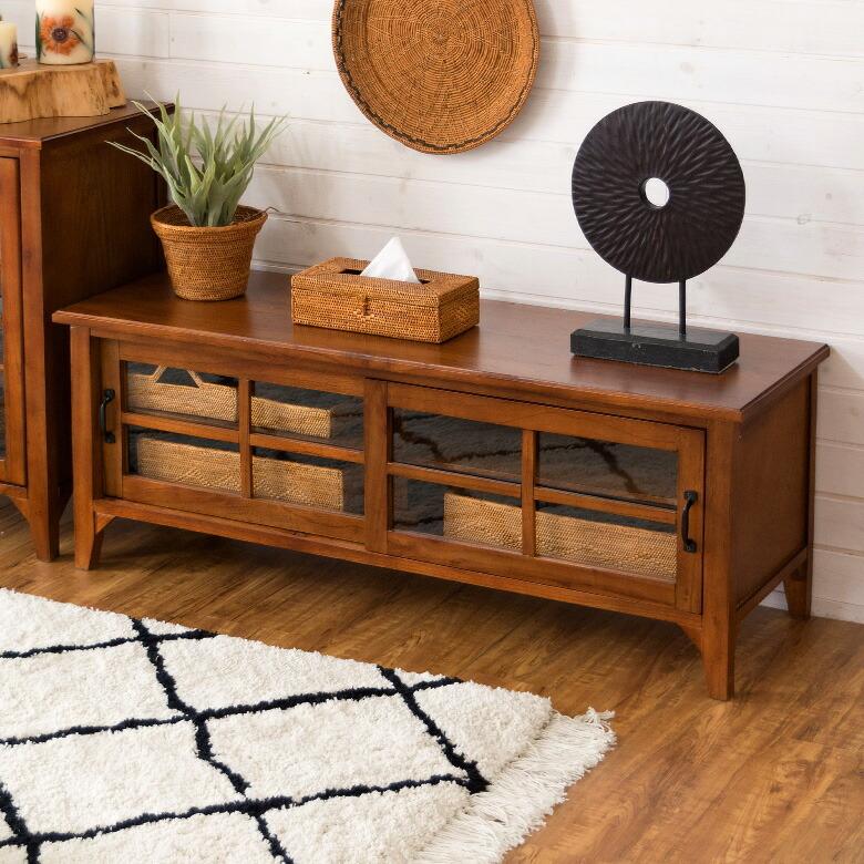 ローボード テレビ台 木製 幅120cm 扉付き [91236]【 テレビラック