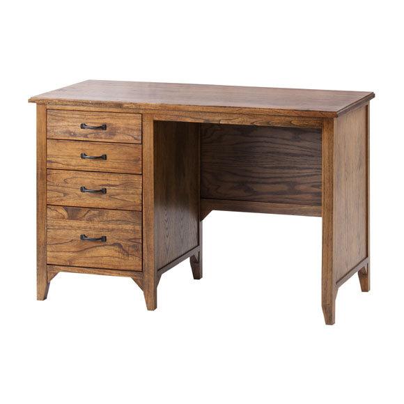 デスク 机 引き出し付き 木製 幅112cm [91238]【 パソコンデスク PC