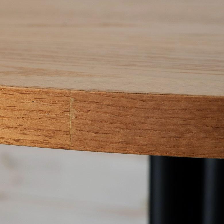 カフェ風テーブル 木製 スチール ナチュラル ラウンド 直径80cm [91360]｜asia-kobo｜07