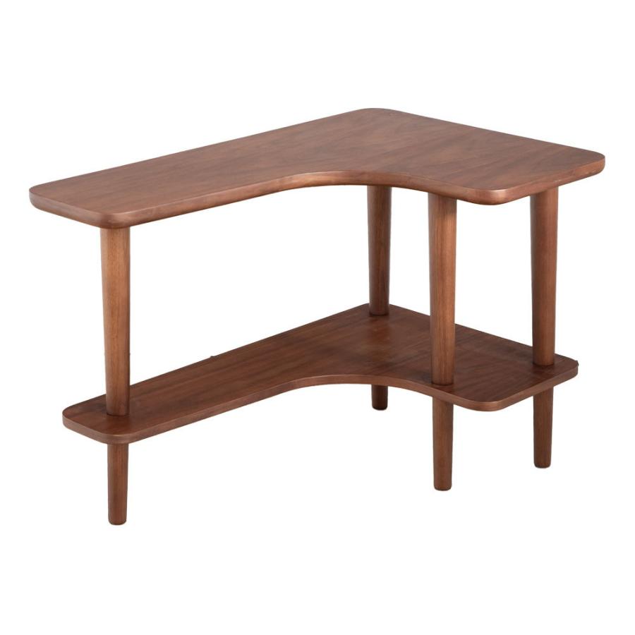 サイドテーブル ソファサイド 木製 ブラウン 高さ52cm [91385