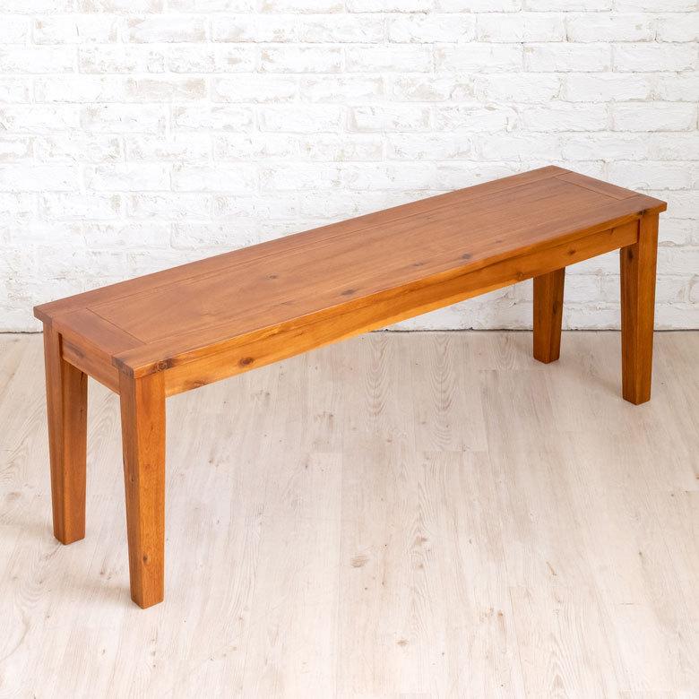 ベンチ 木製 134×35cm 2人掛け [91444]【 イス 天然木 ナチュラル