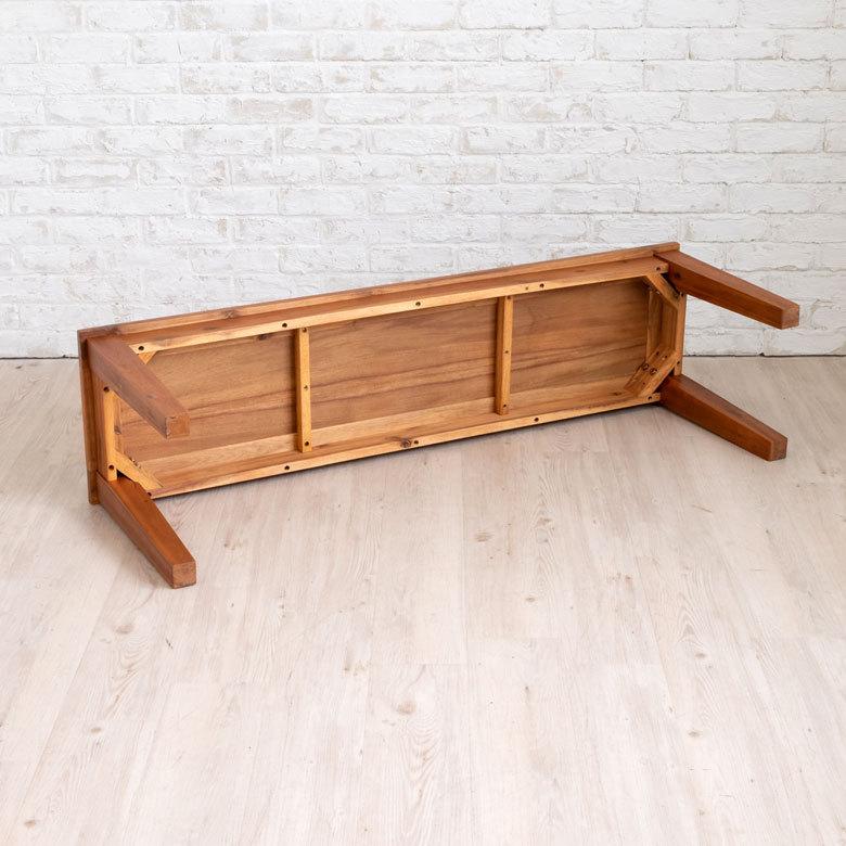 ベンチ 木製 134×35cm 2人掛け [91444]【 イス 天然木 ナチュラル