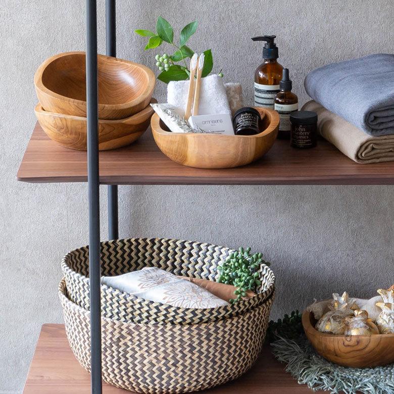 東谷 シェルフ 棚 4段 木製 スチール ナチュラル ブラウン W 108 × D