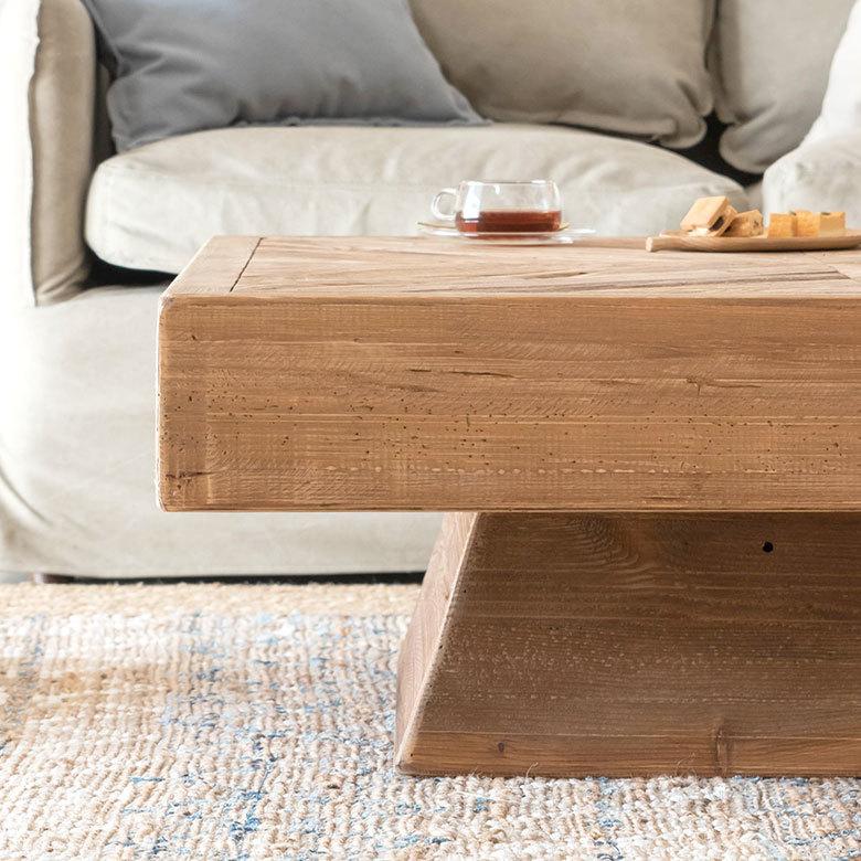 東谷 センターテーブル テーブル 木製 W 100 × D 100 H 36 cm 正方形