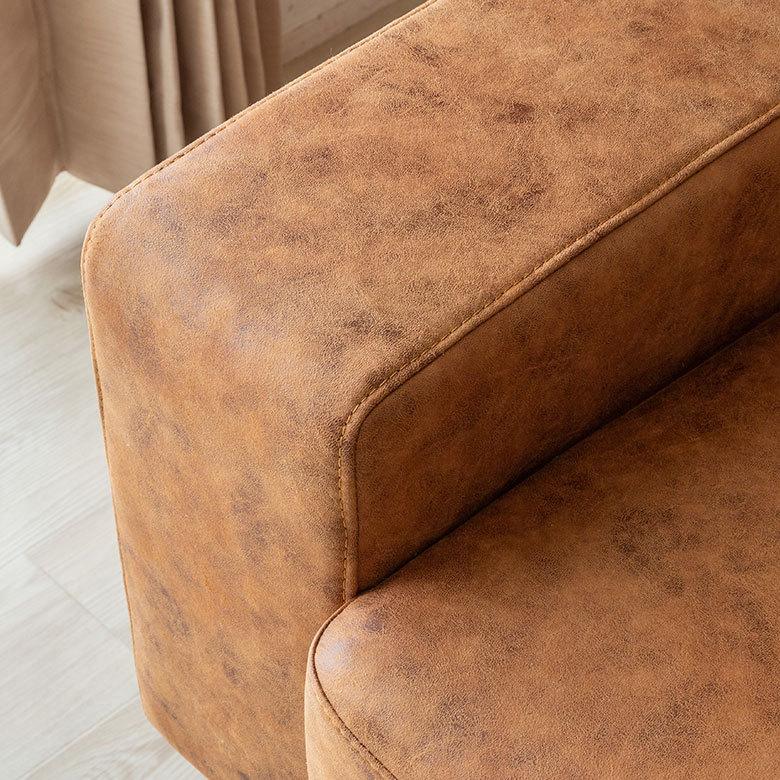 東谷 ソファ 2.5人掛け クロスレザー ポリエステル スチール脚 W 182