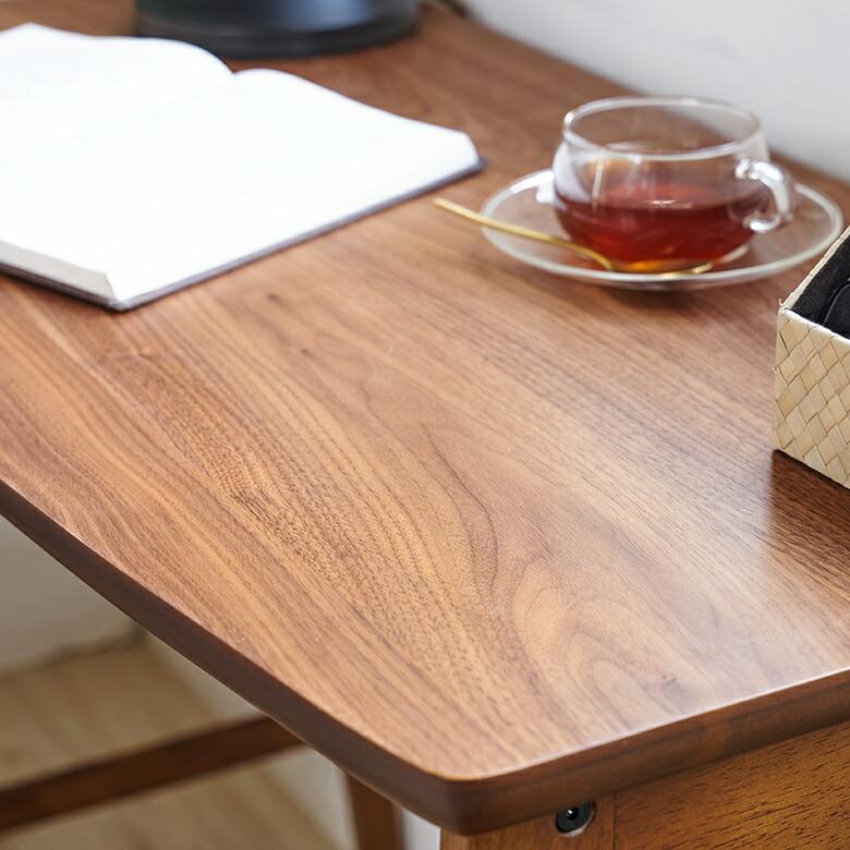 東谷 デスク 木製 W 90 × D 45 H 70 スリム 引出し付き ウッド 木目